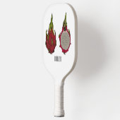 Drakenfruit cartoon illustratie pickleball paddle (Links)