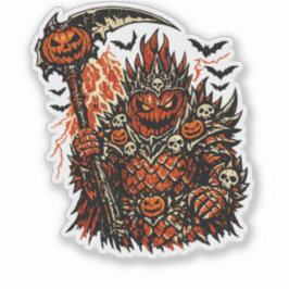Drakenfruit Duivel Koning Halloween — Donkere Retr Sticker