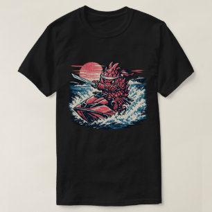 Drakenfruit Jetski Duellist — Vintage Zomerrace T-shirt
