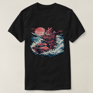 Drakenfruit Jetski Duellist — Vintage Zomerrace T-shirt