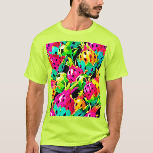 Drakenfruit Levendig Patroon T-shirt