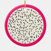 Drakenfruit / Pitaya Gestileerde Fruitaansnede Keramisch Ornament (Achterkant)