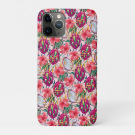 Drakenfruit Tropisch Bloemend Modern Groen Palm Case-Mate iPhone Case