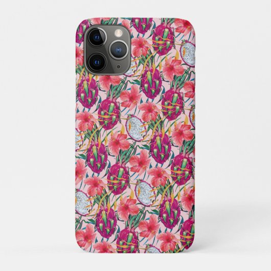 Drakenfruit Tropisch Bloemend Modern Groen Palm Case-Mate iPhone Case (Achterkant)