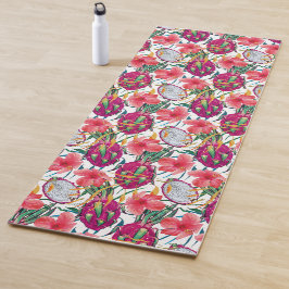 Drakenfruit Tropisch Bloemend Modern Groen Palm Yogamat
