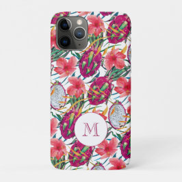 Drakenfruit Tropisch Bloemig Modern Groen Palm Case-Mate iPhone Case