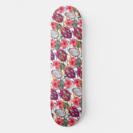 Drakenfruit Tropisch Bloemig Modern Groen Palm Persoonlijk Skateboard