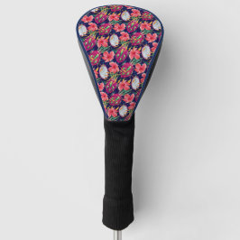 Drakenfruit Tropische Bloem Moderne Groene Palm Golfheadcover