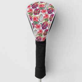 Drakenfruit Tropische Bloem Moderne Groene Palm Golfheadcover
