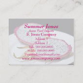 Drakenfruit - voedselimporteur / Chef Visitekaartje (Achterkant)