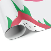 Drakenfruit wit en geel gevlekt cadeaupapier (Rol Hoek)