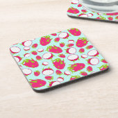 Drakenfruitpatroon Bier Onderzetter (Linkerzijde)