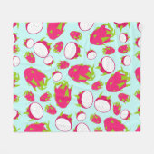 Drakenfruitpatroon Fleece Deken (Voorkant (Horizontaal))