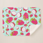 Drakenfruitpatroon Sherpa Deken (Voorkant (horizontaal))