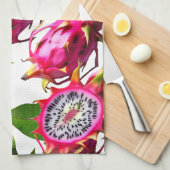 Drakenfruitpatroon Theedoek (Quarter Fold)