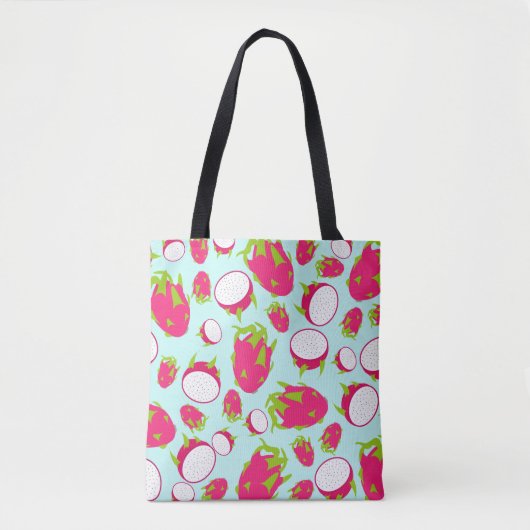 Drakenfruitpatroon Tote Bag (Voorkant)