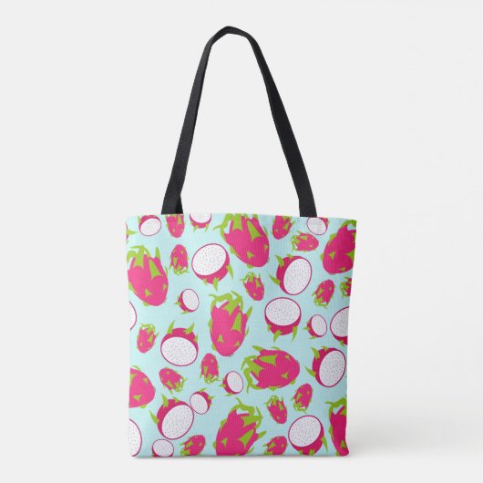 Drakenfruitpatroon Tote Bag (Achterkant)