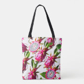 Drakenfruitpatroon Tote Bag (Achterkant)