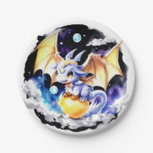 Drakengeïnspireerd Baby shower Papieren Bordje (Voorkant)