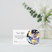 Drakengeïnspireerd Baby showers luier Raffle Informatiekaartje (Staand voorkant)