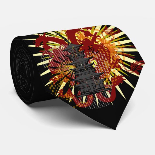 Drakengetemperd Stropdas (Opgerold)