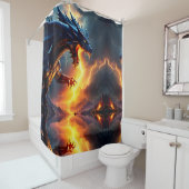 Drakengevecht 2 douchegordijn