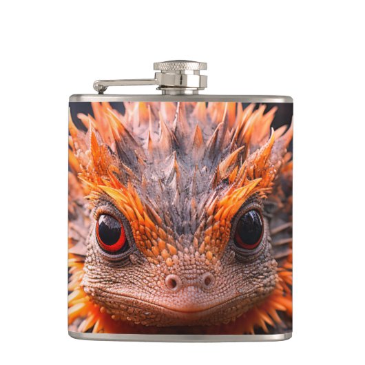 Drakengezicht Heupfles (Voorkant)