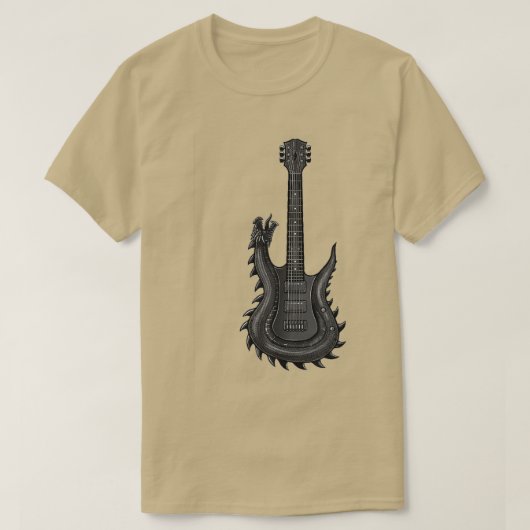 Drakengitaren met elektrogitaar N Roll B T-shirt (Design voorkant)