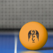 Drakengloed in donkere Jouw naam Ping Pong Ball (Net)