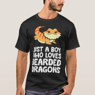 Drakenhagedis, alleen een jongen die gek is t-shirt