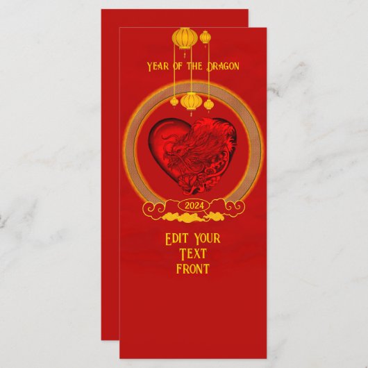 Drakenhart, jaar van de draak (Voorkant / Achterkant)