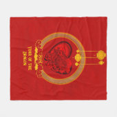 Drakenhart, jaar van de draak fleece deken (Voorkant (Horizontaal))