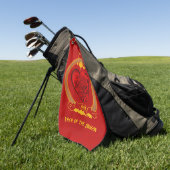 Drakenhart, jaar van de draak golfhanddoek (Groen)