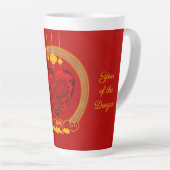 Drakenhart, jaar van de draak latte mok (Rechterhoek)
