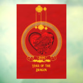 Drakenhart, jaar van de draak raamsticker (Vel 3)