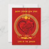 Drakenhart, jaar van de draak RSVP kaartje (Voorkant)