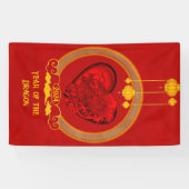 Drakenhart, jaar van de draak spandoek (Horizontaal)