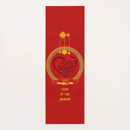 Drakenhart, jaar van de draak yogamat (Achterkant)