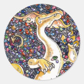 Drakenhoed Ronde Sticker (Voorkant)