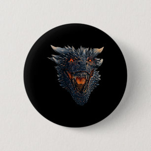 Drakenhoofd gaat het vuur op zijn vijanden blazen ronde button 5,7 cm