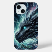 Drakenhoofd in een onweersbui met bliksem Case-Mate iPhone case (Achterkant)
