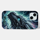 Drakenhoofd in een onweersbui met bliksem Case-Mate iPhone case (Achterkant (horizontaal))
