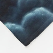 Drakenhoofd in een onweersbui met bliksem fleece deken (Hoek)