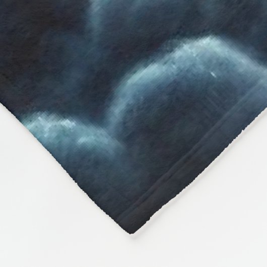 Drakenhoofd in een onweersbui met bliksem fleece deken (Hoek)