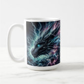 Drakenhoofd in een onweersbui met bliksem koffiemok (Links)
