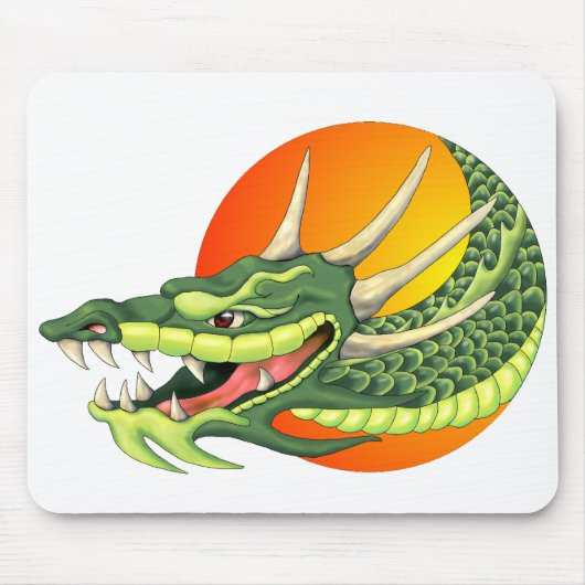 drakenhoofd mousepad muismat (Voorkant)