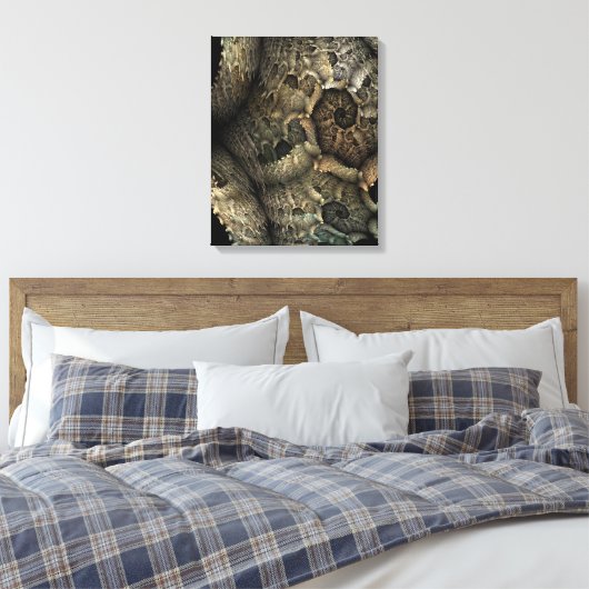 Drakenhuid fractale kunst canvas afdruk (Insitu (Slaapkamer))