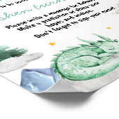 Drakenjongen Verjaardag Tijdscapsule Bord Poster (Hoek)