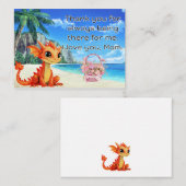 Drakenkaart voor mama. notitiekaartje (Voorkant / Achterkant)