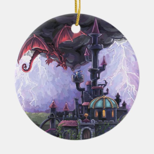 Drakenkasteel Keramisch Ornament (Voorkant)